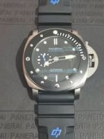 Best Quality Replica Panerai Submersible Black Bezel Black Rubber Strap Watch